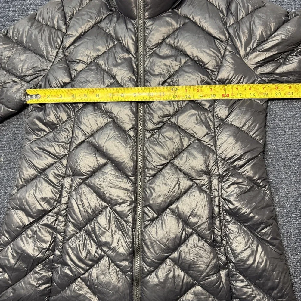 London Fog Jacket Womens Medium Black Lightweight Packable Down Puffer Quilted