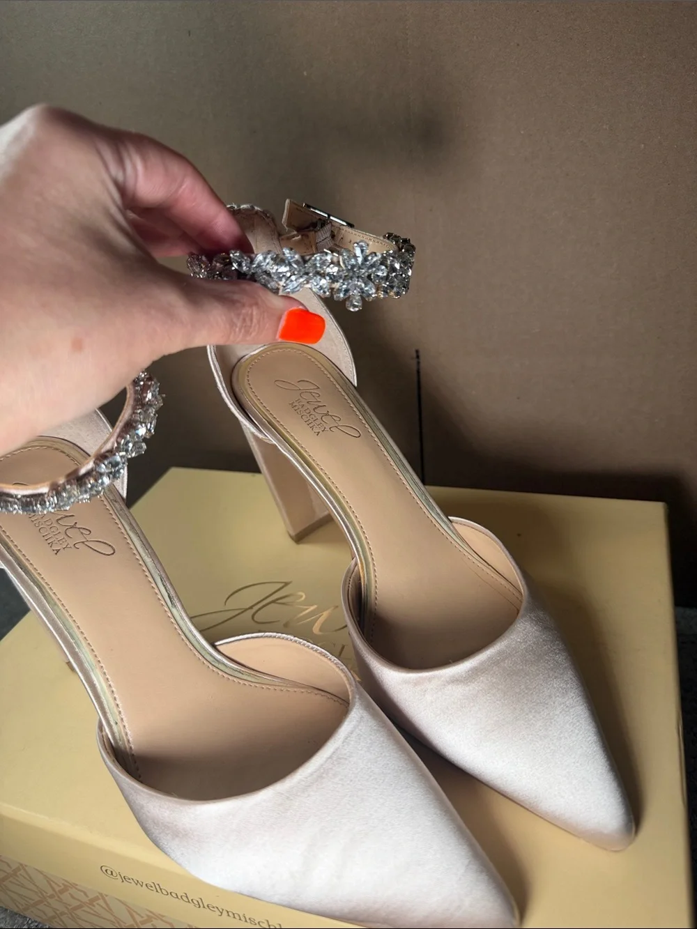 Jewel Badgley Mischka elegant blush