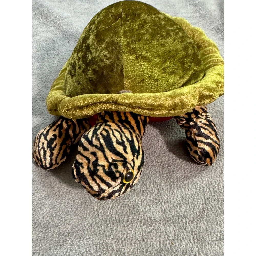 Wildlife Artists 2002 Turtle Plush Green Velvet‎ Tiger Stripe Red Belly 9 Inch