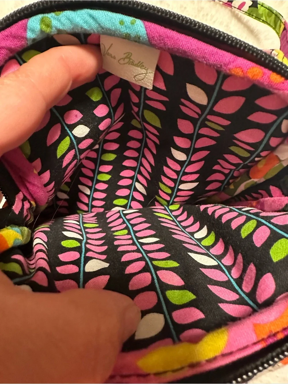 Vera Bradley Pink Multi Quilted Floral Crossbody Bag