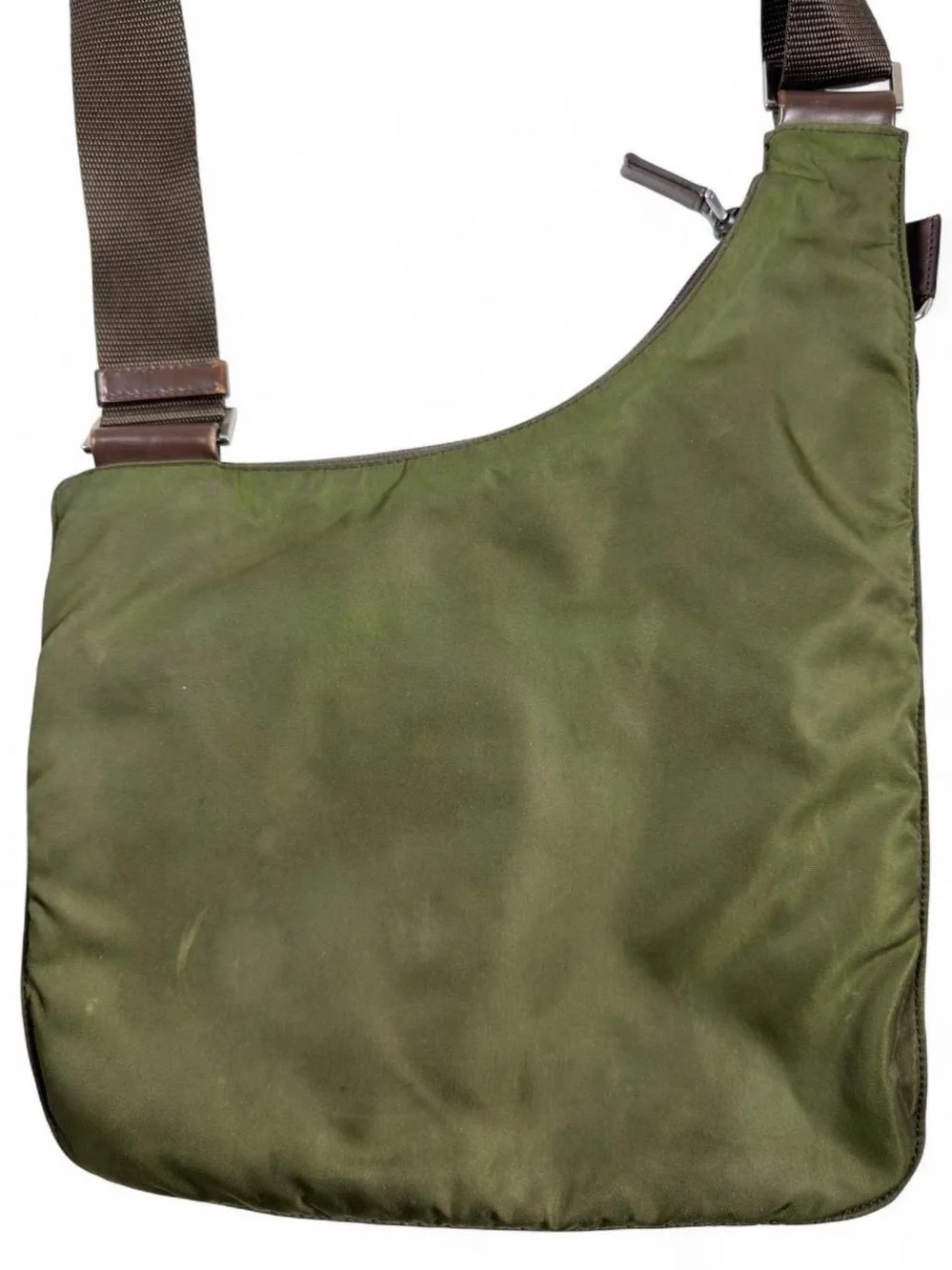 Vintage Prada Tessuto Nylon Asymmetrical Sling Cargo Crossbody Bag