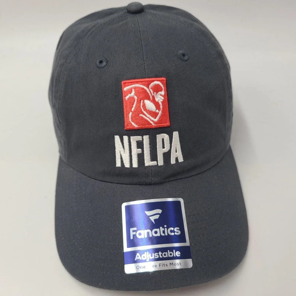 NFLPA Hat Strapback Fanatics Grey Red White NFL Players Association Football Men