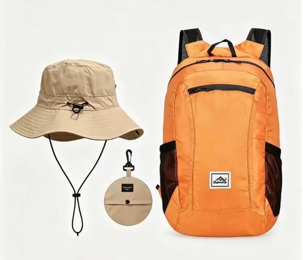 Ultra‑Light Foldable Waterproof Hiking Backpack & Foldable Bucket Hat