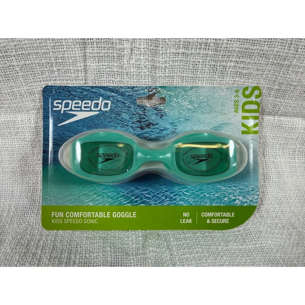 Speedo Sonic Kids Swim Goggles‎ Arctic Glass Ages 3-6 UV Protection Anti Fog NEW