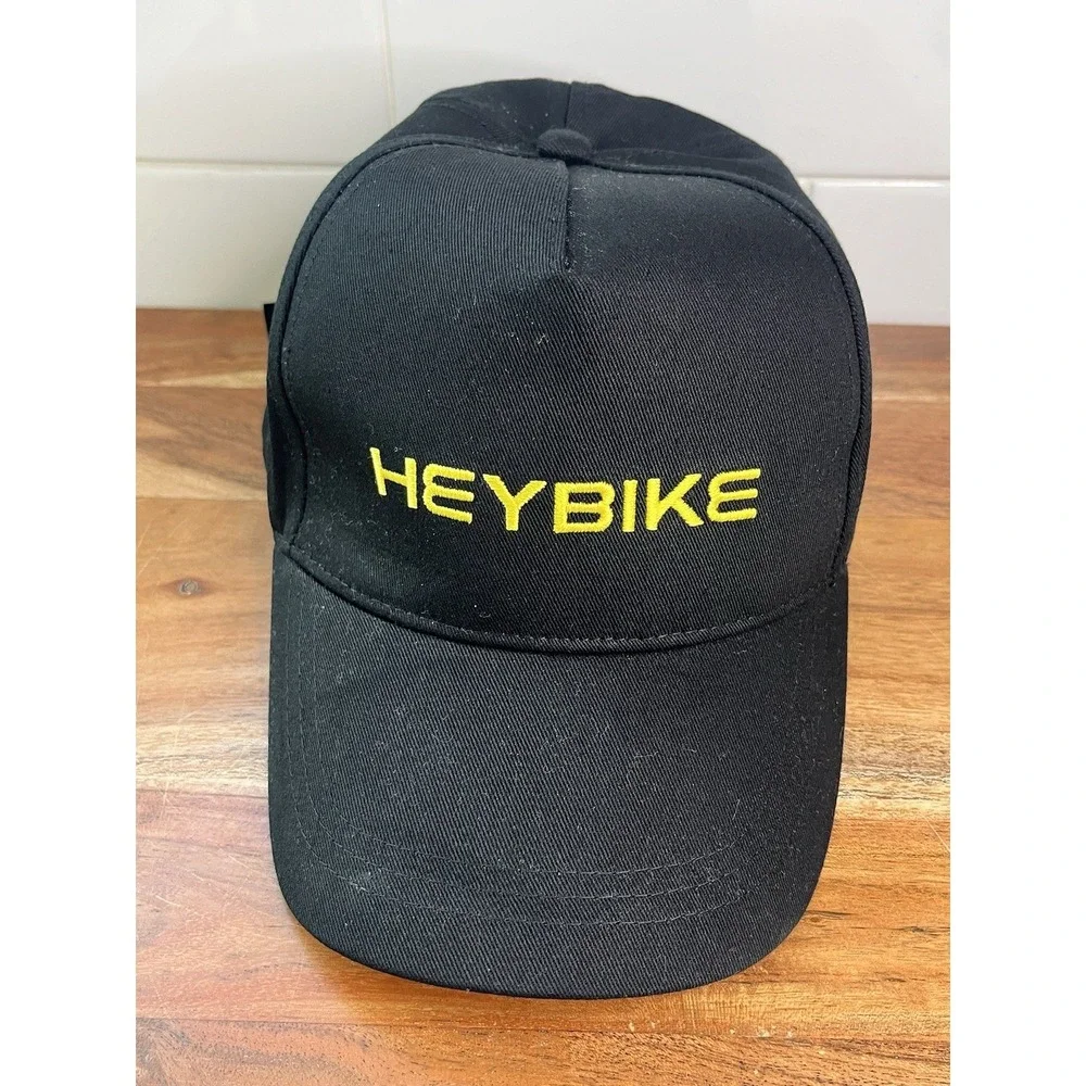 Heybike Slideback Hat Cap Black One Size Embroider Logo Adjustable‎ Outdoor NWOT