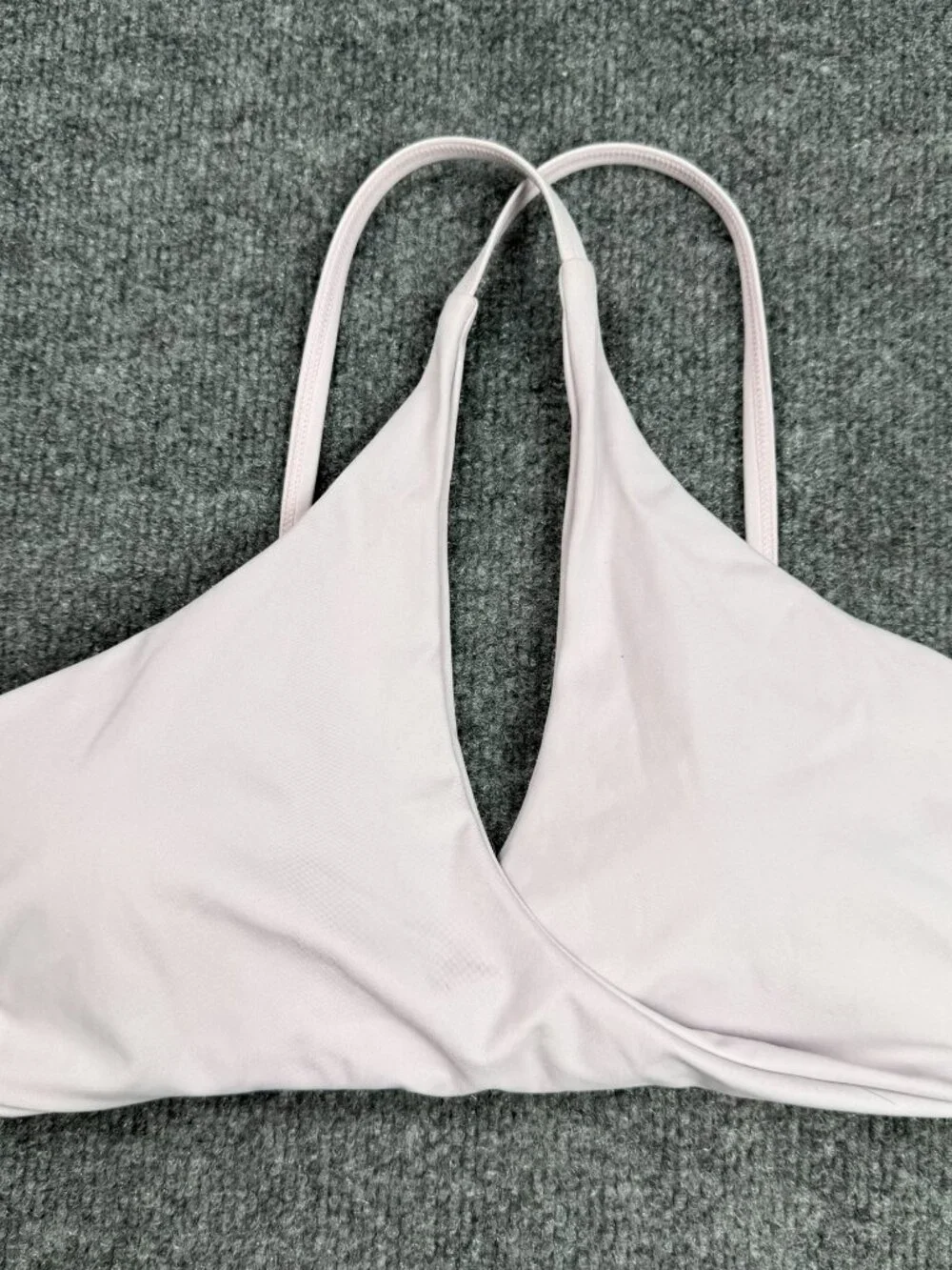 Lilac Wrap Front Padded Bikini Top Strappy Halter No tag L/XLmeasurements Damage