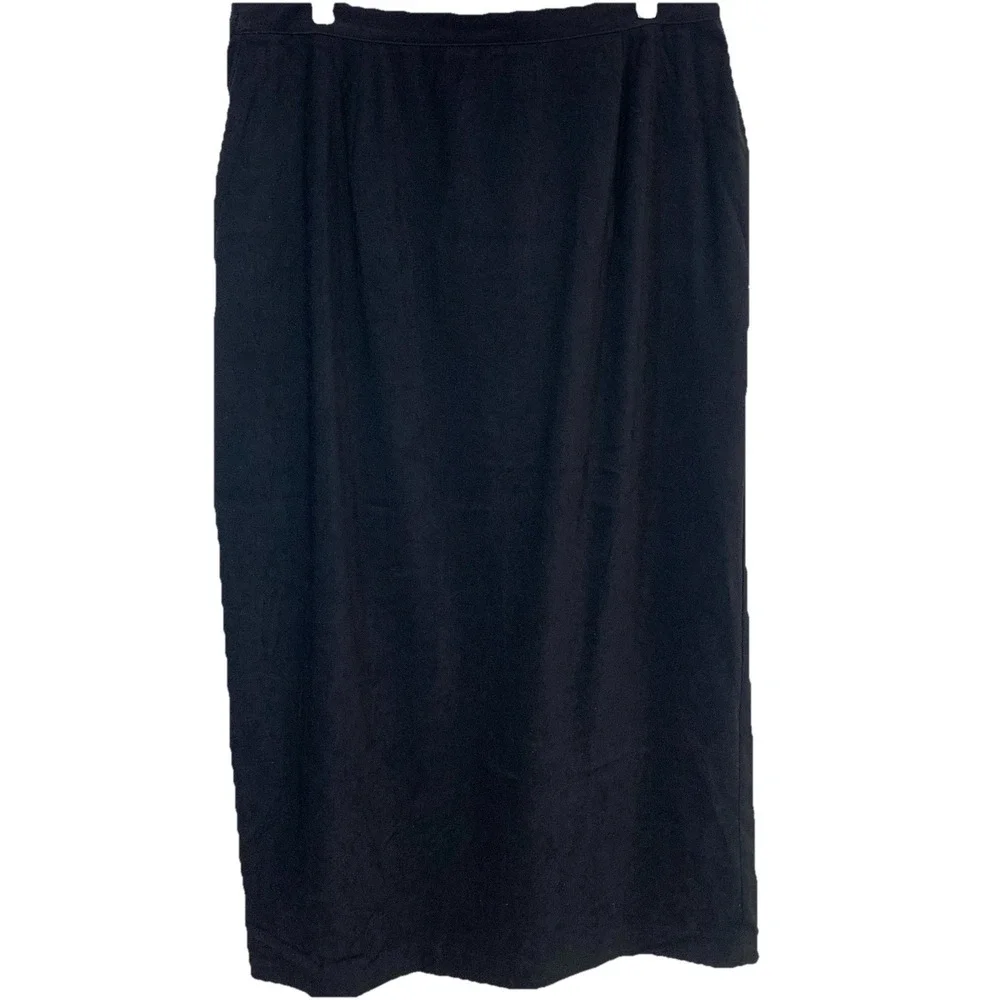 JM Collection Black Maxi Skirt 16 Classic‎ Business Casual Gothic Boho Retro