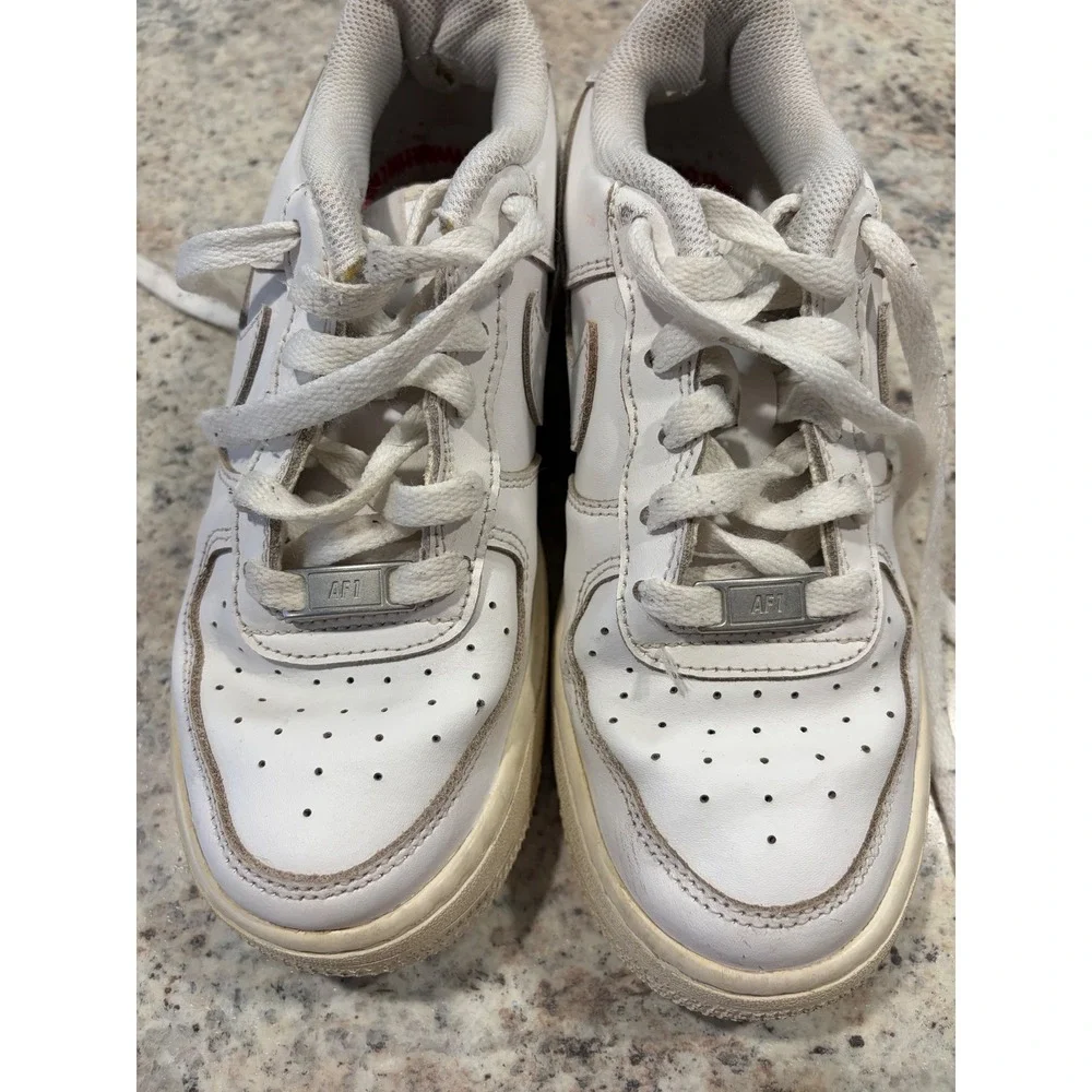 Nike Air Force‎ 1 Low GS White Sneakers Shoes 314192-117 Kids