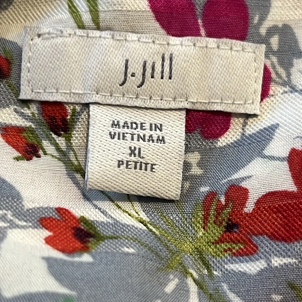 J. Jill Women’s Summer Garden Flowy Floral Maxi‎ Ruffle Dress Size XL Petite