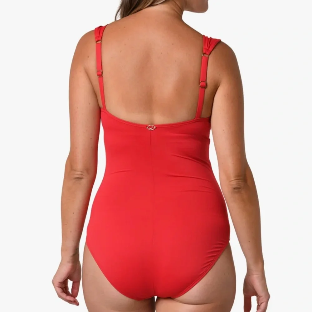 Jantzen Red‎ Tummy Control One Piece Swimsuit, Women's Size 18