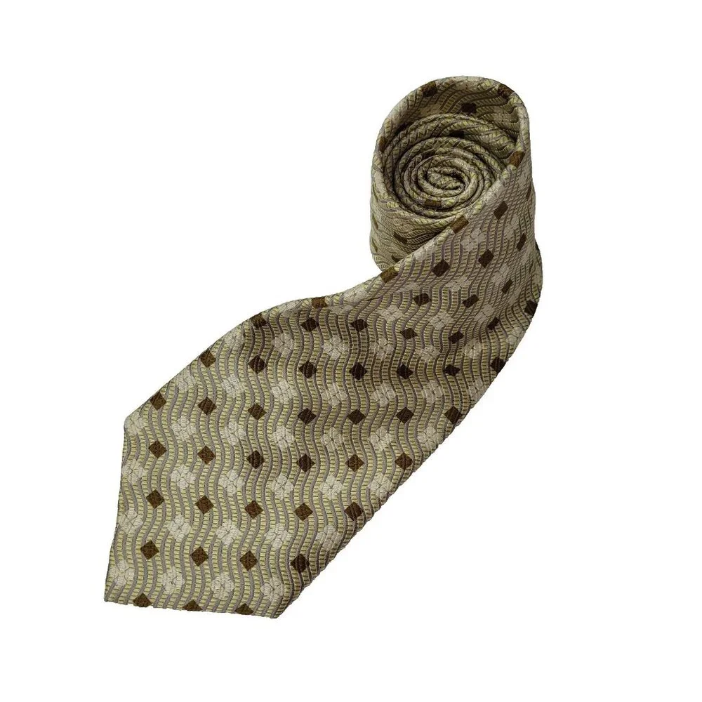 Robert Talbott Best Of Class Tie Mens One Size Necktie Brown Ivory Textured Silk