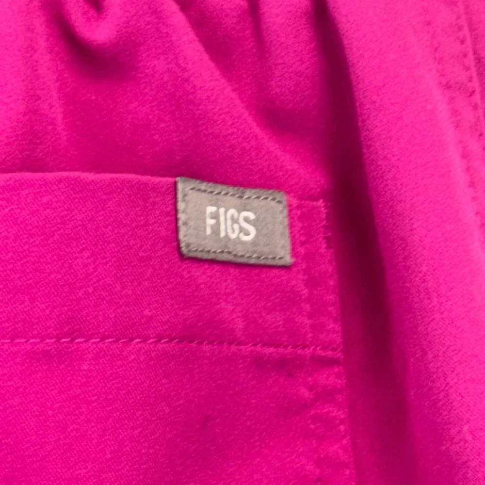 FIGS‎ Technical Collection Magenta Pink Scrub Pants XXS Petite Blue Drawstring