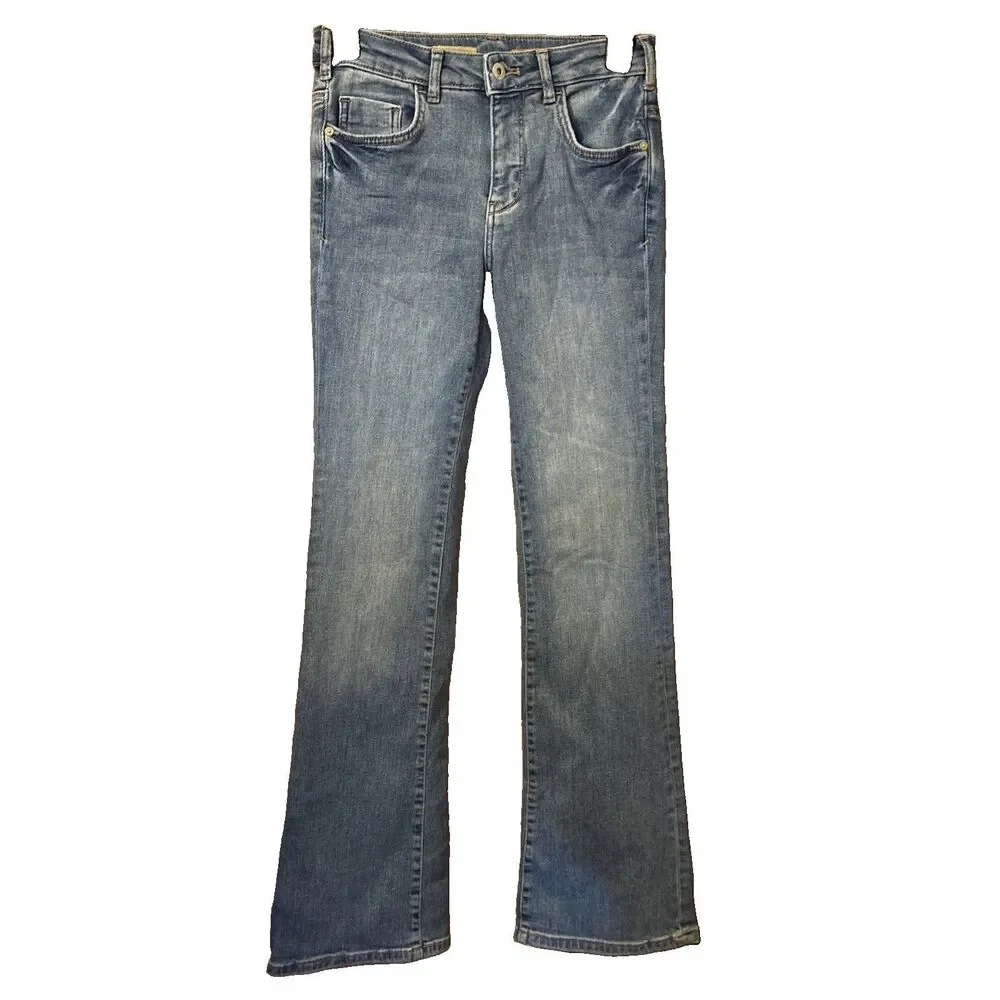 Anthropologie Pilcro The Demilune Boot Flare Bootcut Jeans Light Wash Size 25