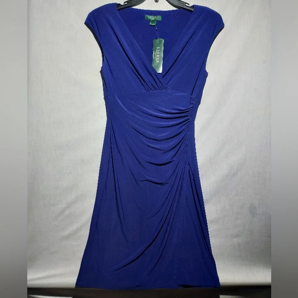NWT Lauren Ralph Lauren Essentials Cannes Body Contour Sleeveless Dress Size 6‎