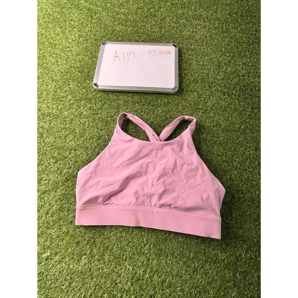 Fabletics Pink Sports‎ Bra Large L cross Back Straps
