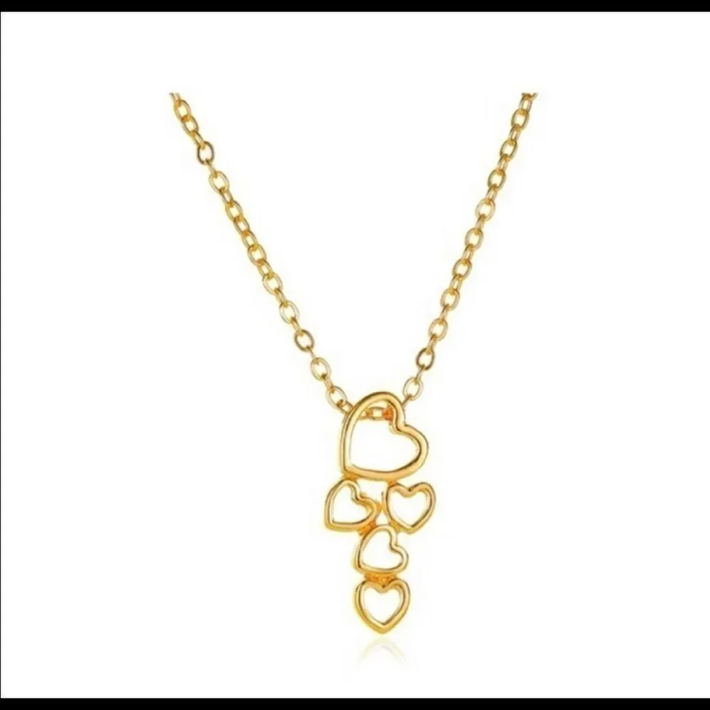 Necklace Heart pendant Zinc alloy Electroplated