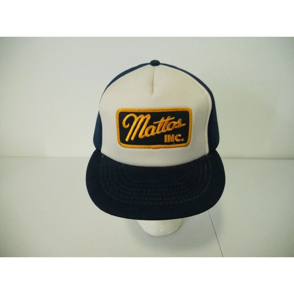 Vintage Mattos Inc Patch Trucker Snap Back Foam Adjustable Hat‎ Cap