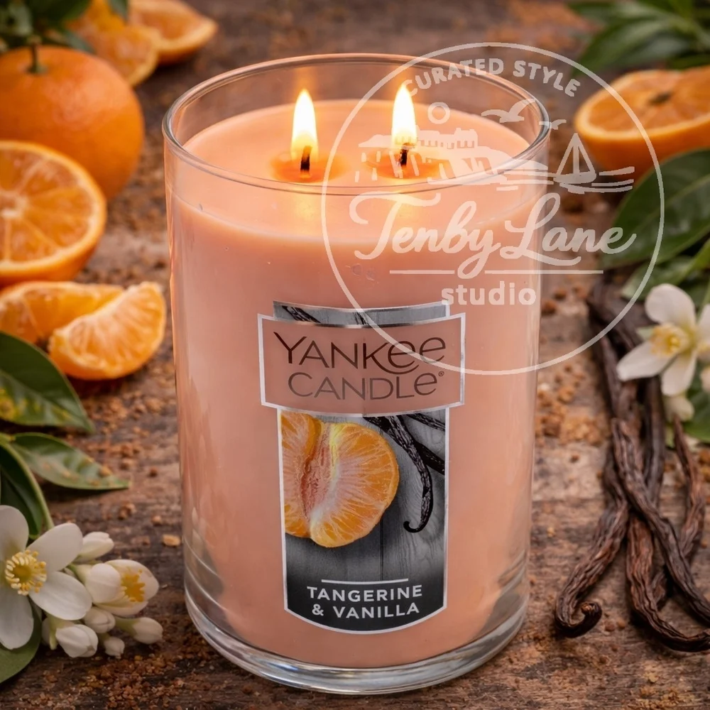 Yankee Candle Tangerine & Vanilla 22oz‎ Large Tumbler Dual Wick Citrus Cream