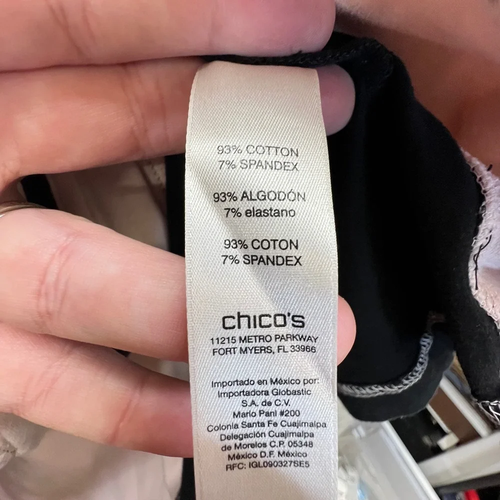 Weekends by Chicos measurements pit