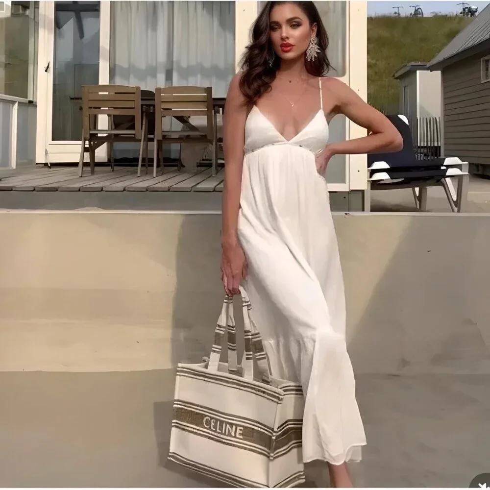 Zara white maxi