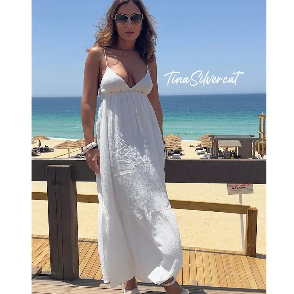 Zara white maxi