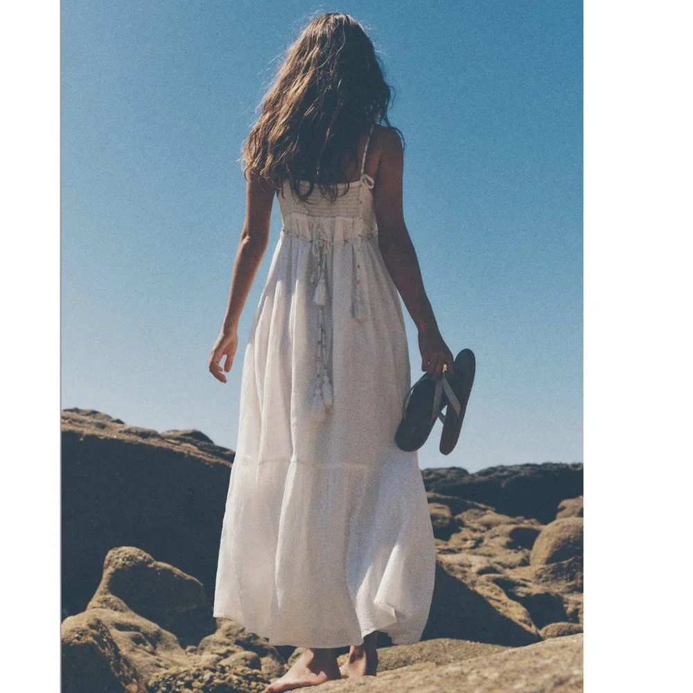 Zara white maxi