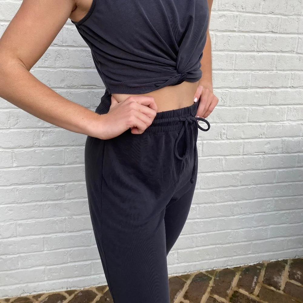 Express joggers crop ruched black XS