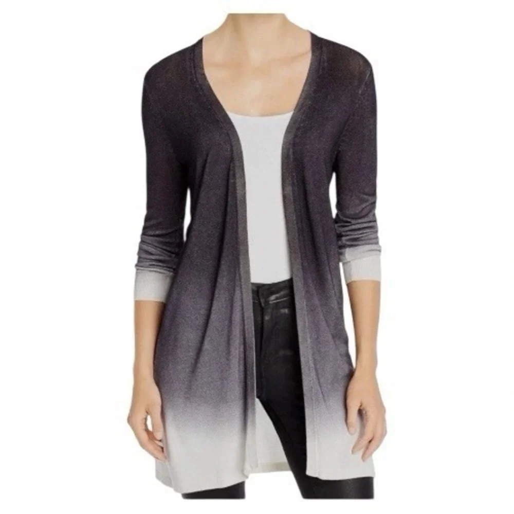 Kobi Halperin‎ Women's Gray Ombre Cardigan Lightweight Sweater  Duster Size M