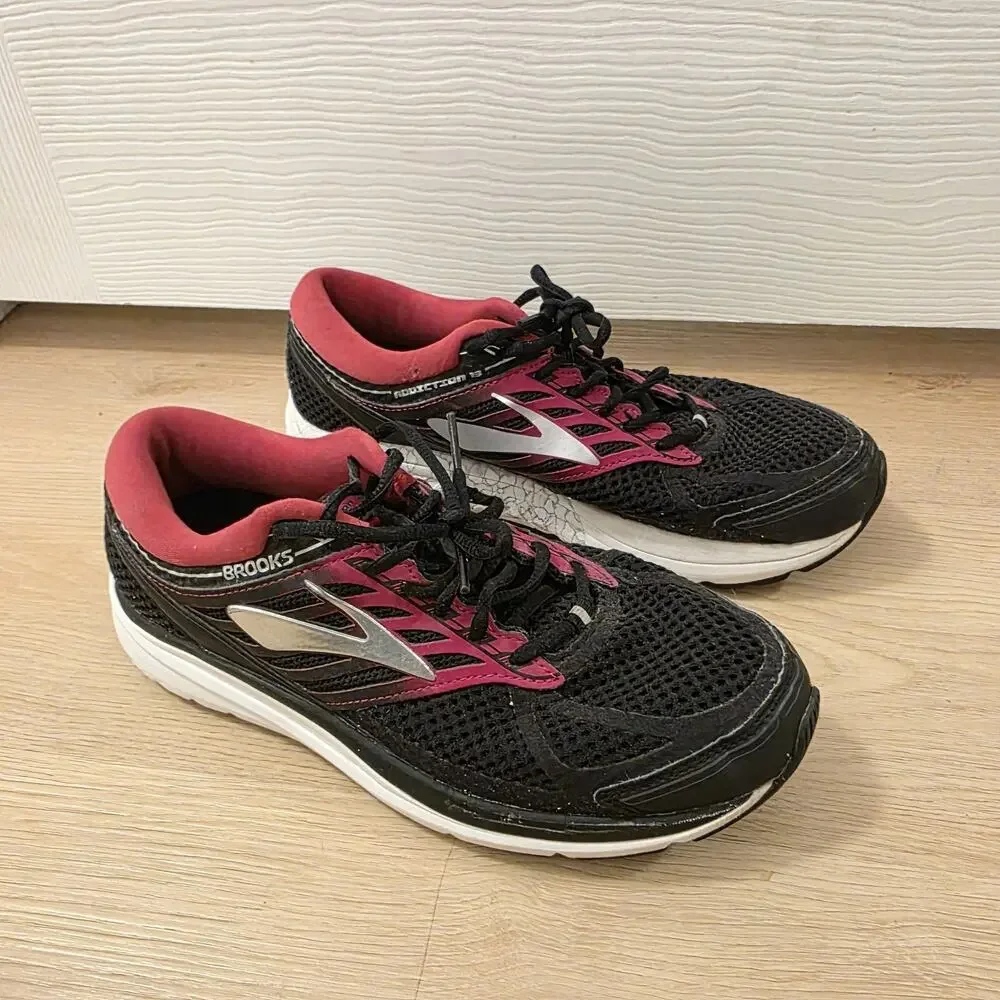Brooks‎ Black Pink Addiction 13 Running Outdoor Fitness Sneakers Size 9.5