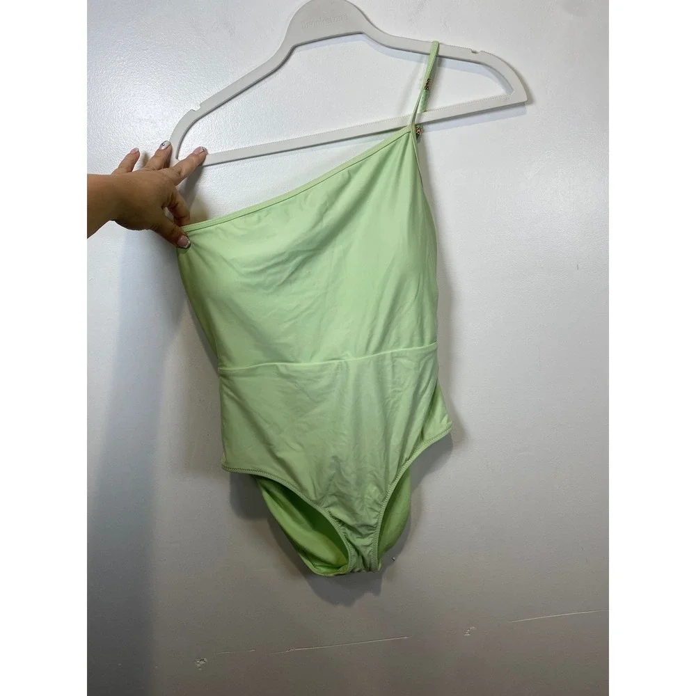 Aerie‎ One Piece Swimsuit Full Coverage Cutout Back Green Size M