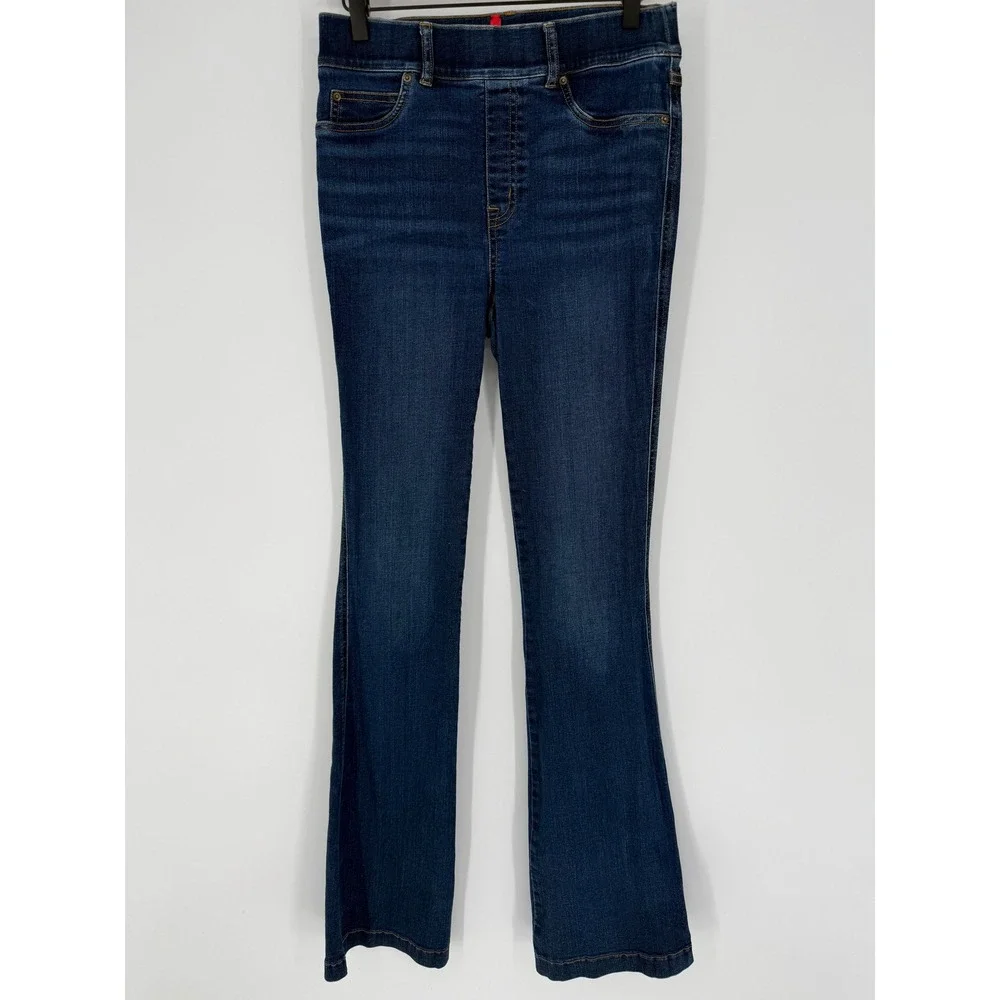 SPANX‎ RED TAG BOOTCUT TROUSER JEANS CLEAN INDIGO SMALL LONG TALL