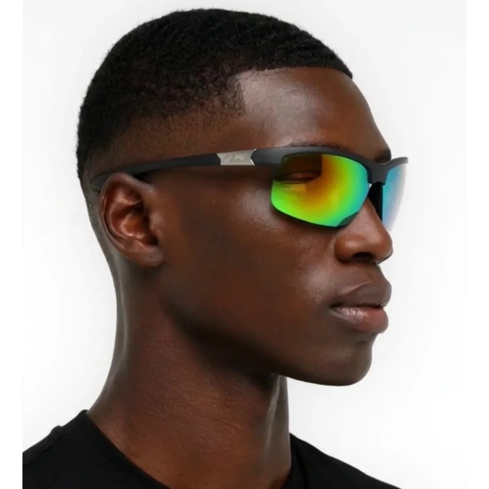 Mens Sport Sunglasses Driving Fishing Golf Mirrored Lens Ski Golfing Running New