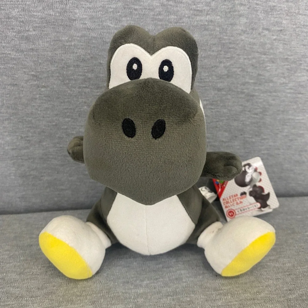 Nintendo Black Yoshi Plush Small Gray All Star Collection Little Buddy 7 in