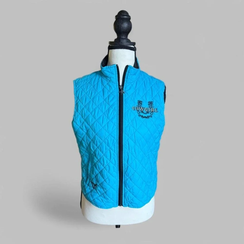 Blue‎ Quilted Cowgirl Vest