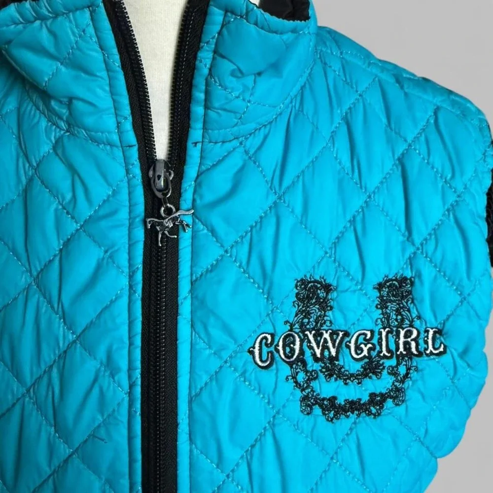 N/A blue quilted