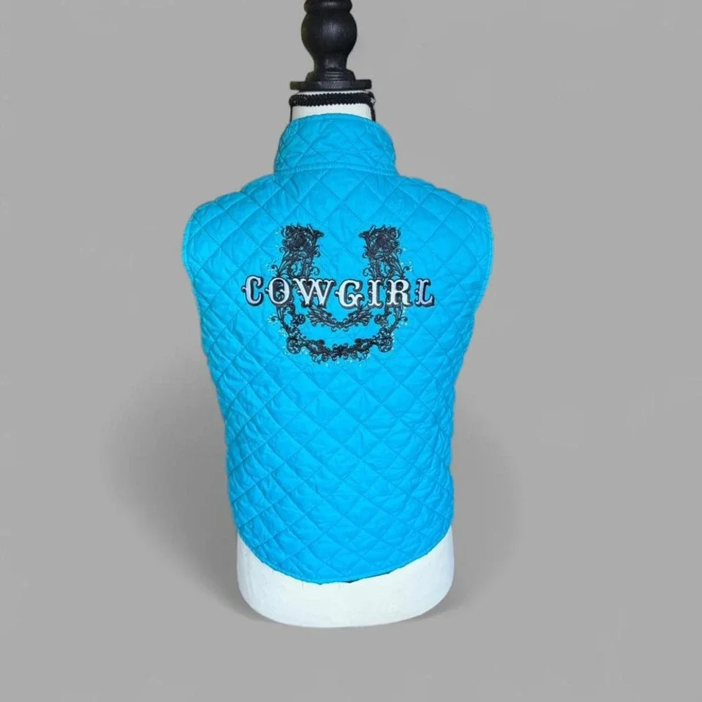 N/A blue quilted