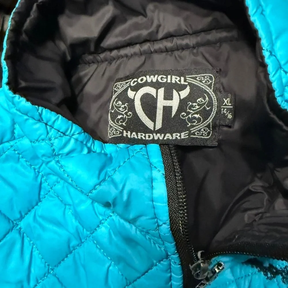 N/A blue quilted