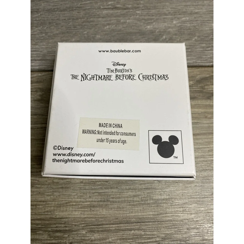 Disney Baublebar Nightmare Before Christmas Jack Skellington Stud Earrings w box