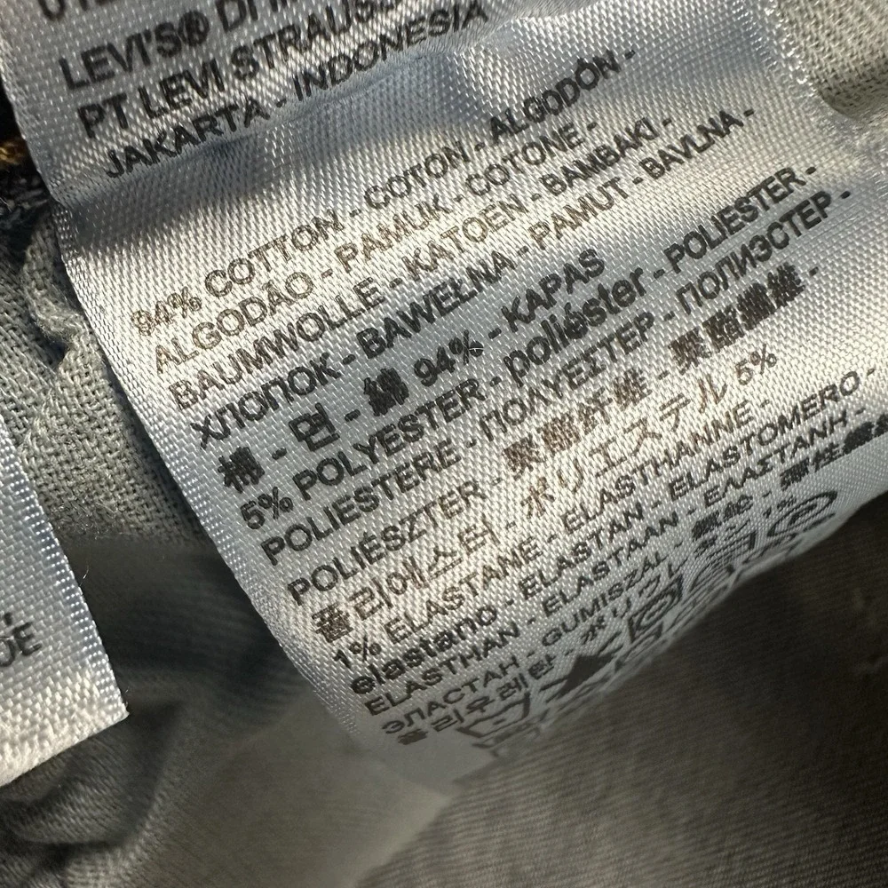 Levis measurements pictures