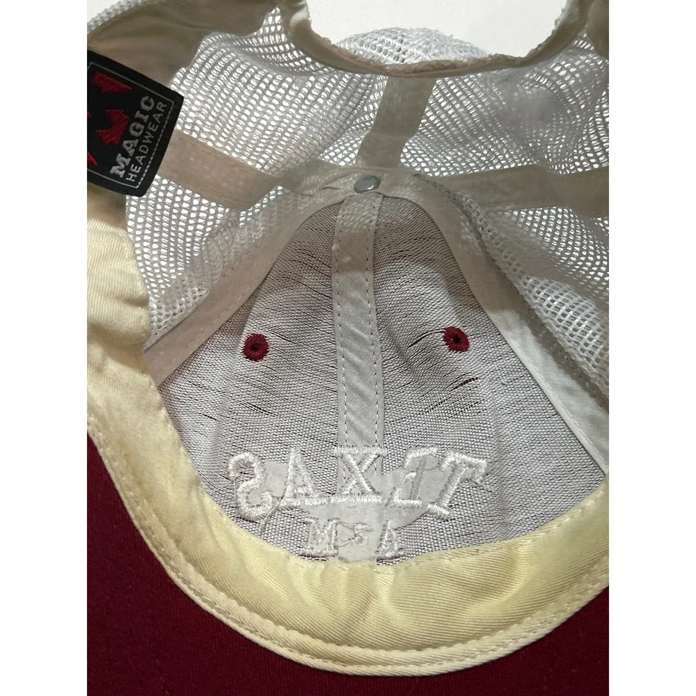Vintage Texas A&M Maroon White Trucker Hat Adult Baseball‎ Cap Aggies