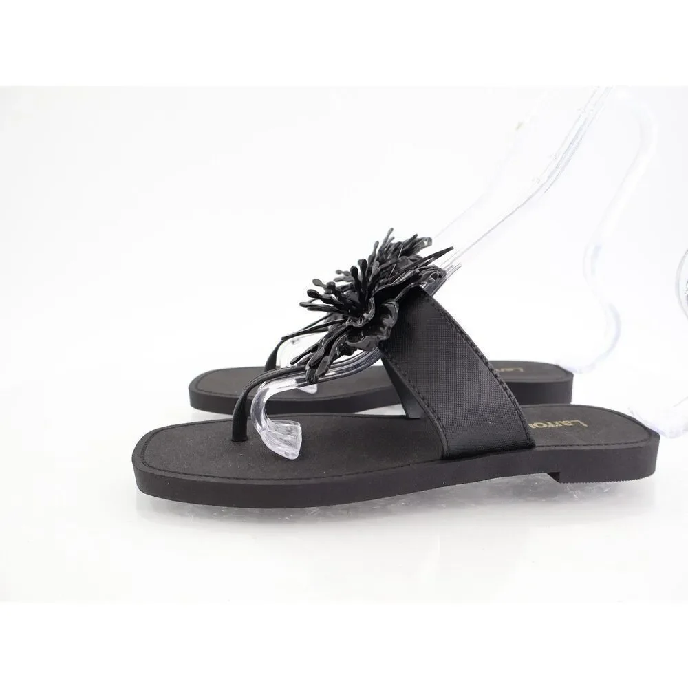 Larroude hibiscus sandals