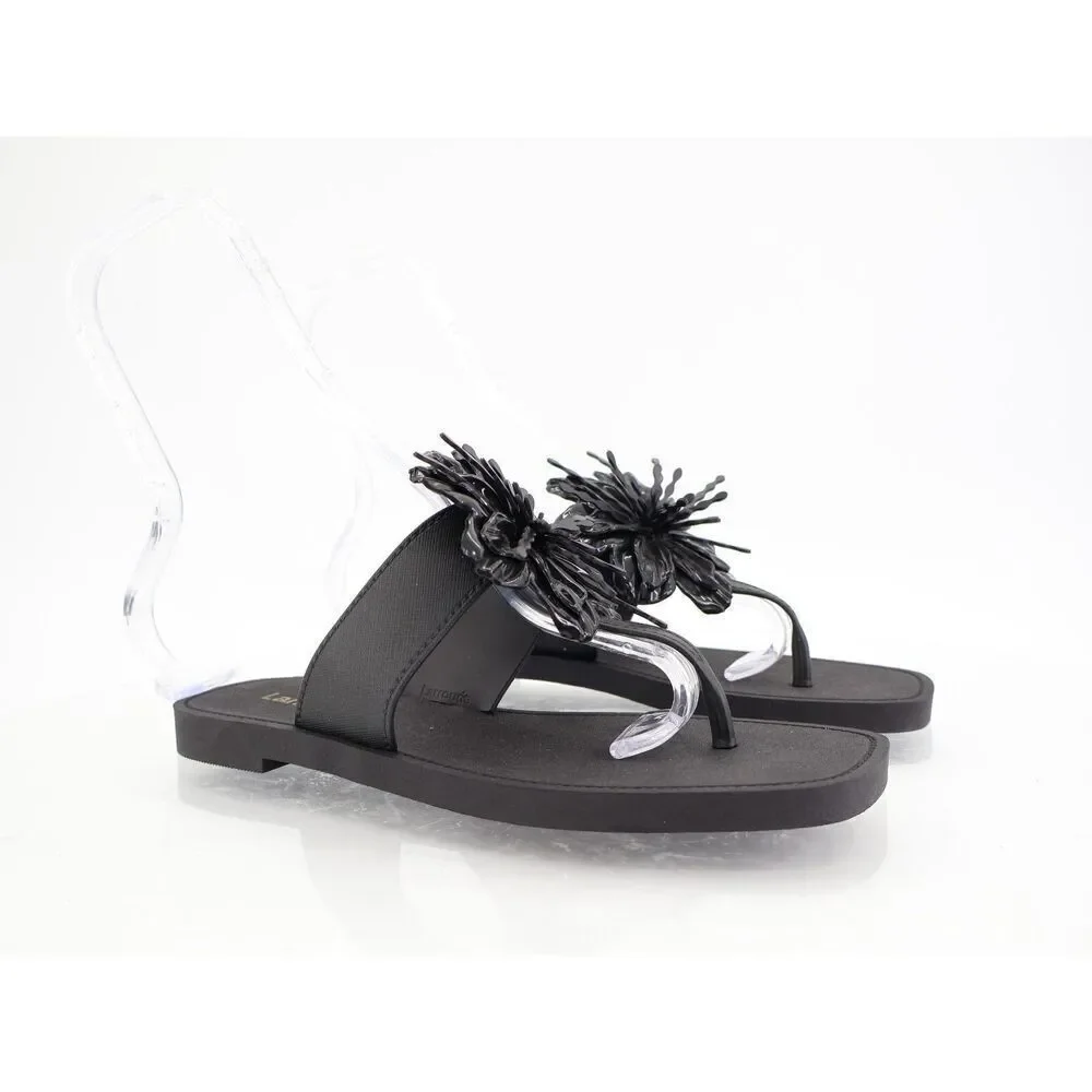 Larroude hibiscus sandals
