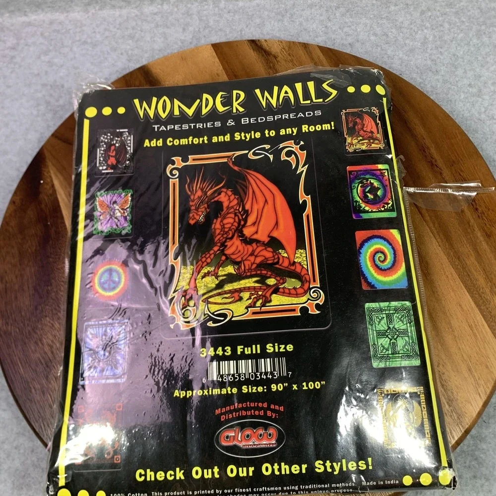Wonder Walls Dragon Tapestry Bedspread‎ 3443 Full Size 100% Cotton 90x100 Glood