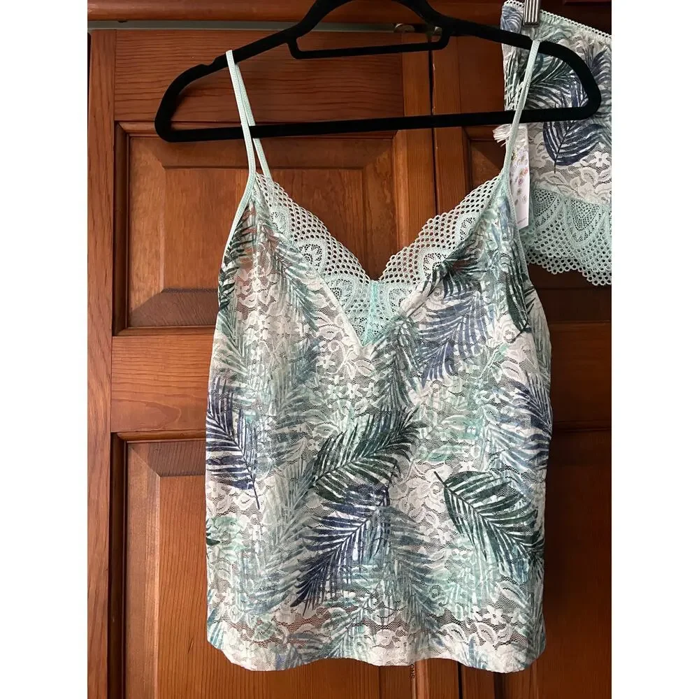 In Bloom By Jonquil fabric aqua camisole