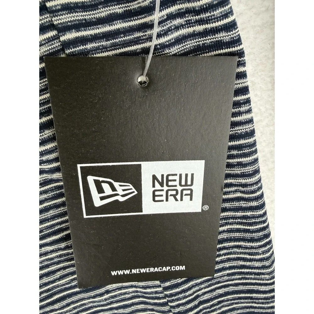 New Era Navy Blue Striped 1/4 Zip‎ Pullover Women's Size Large Thumb Holes NWT