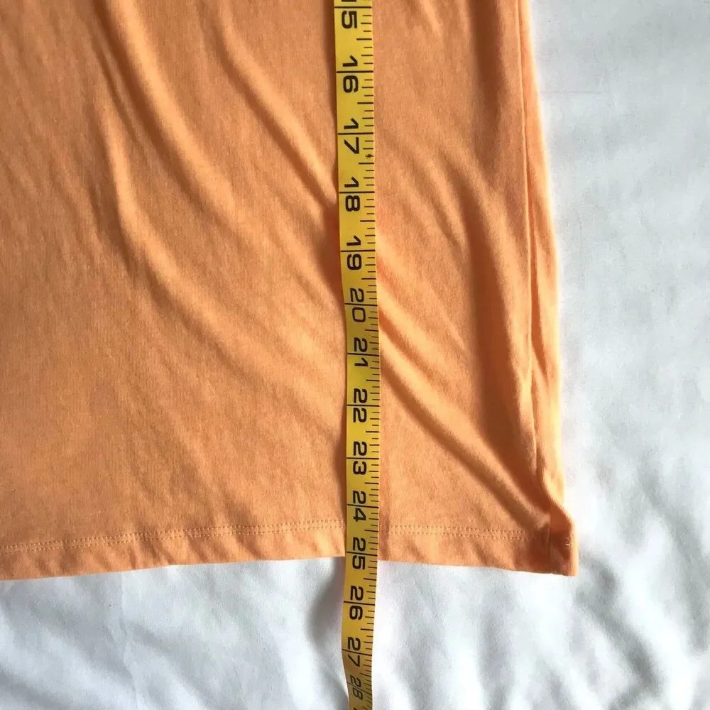 Aeropostale Aero Raised Logo Classic Crew Tee T Shirt Pale Orange Women's M NWT