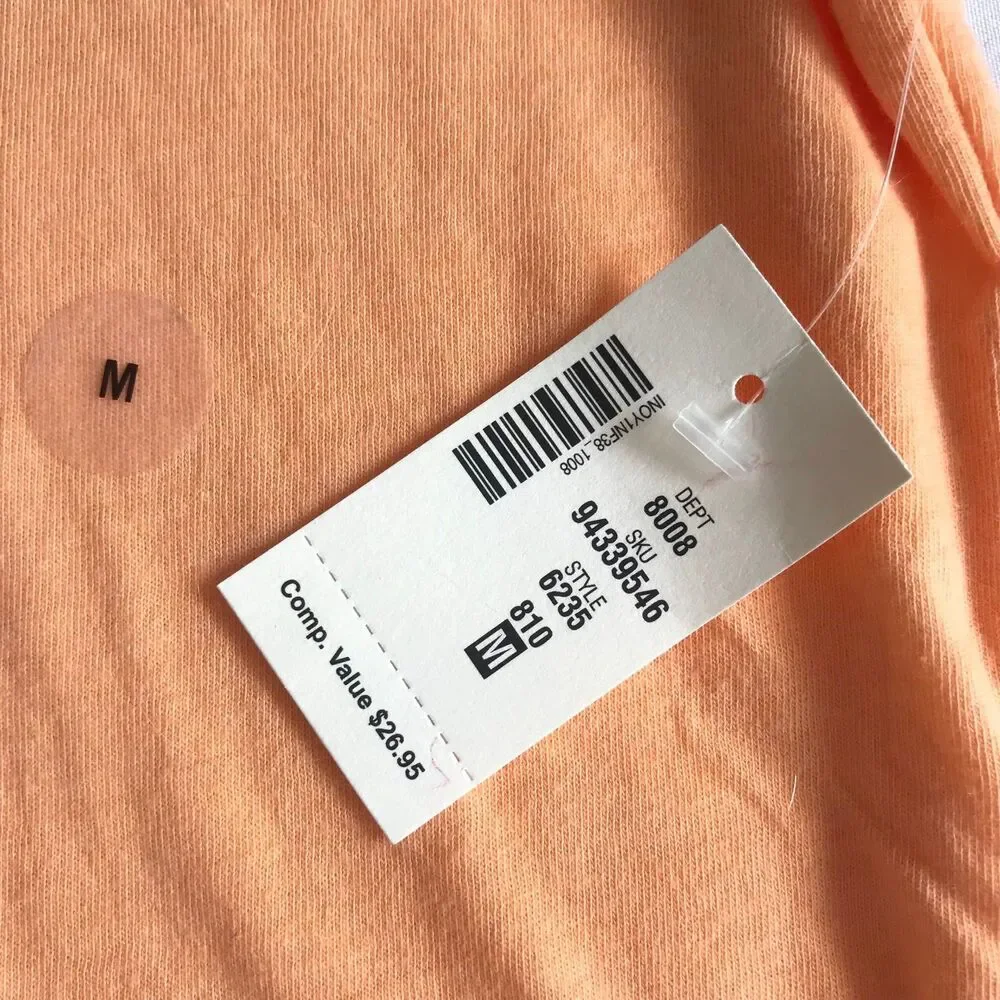 Aeropostale Aero Raised Logo Classic Crew Tee T Shirt Pale Orange Women's M NWT