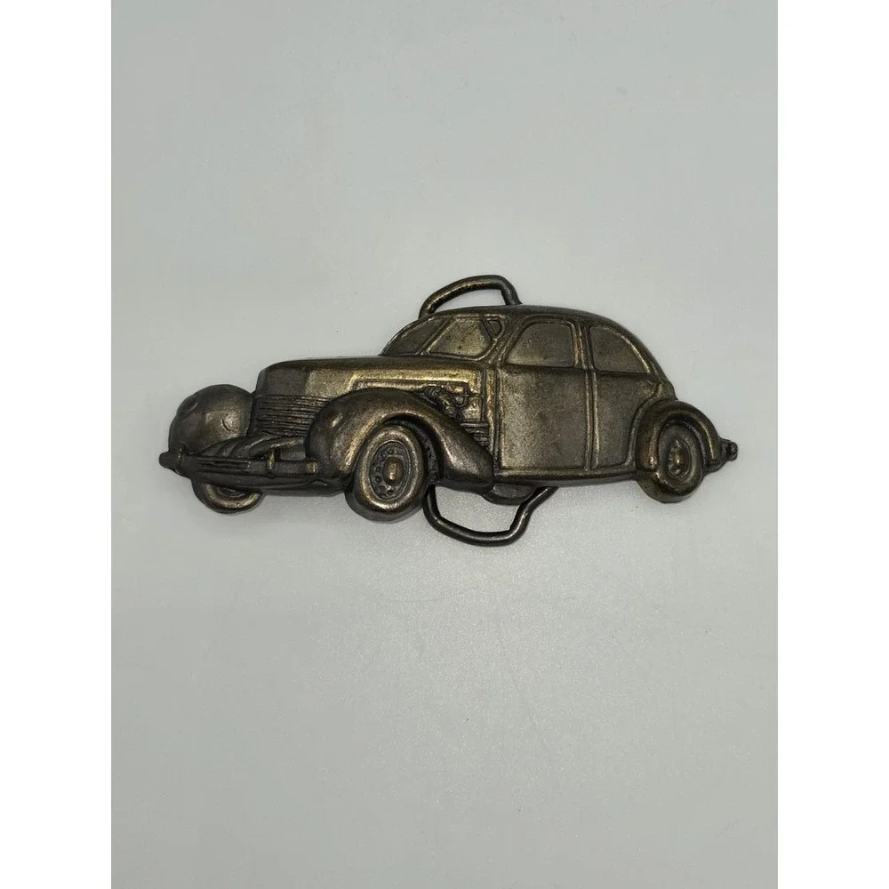 Vintage Solid Brass 1940s Model Classic Car Hot Rod‎ Belt Buckle