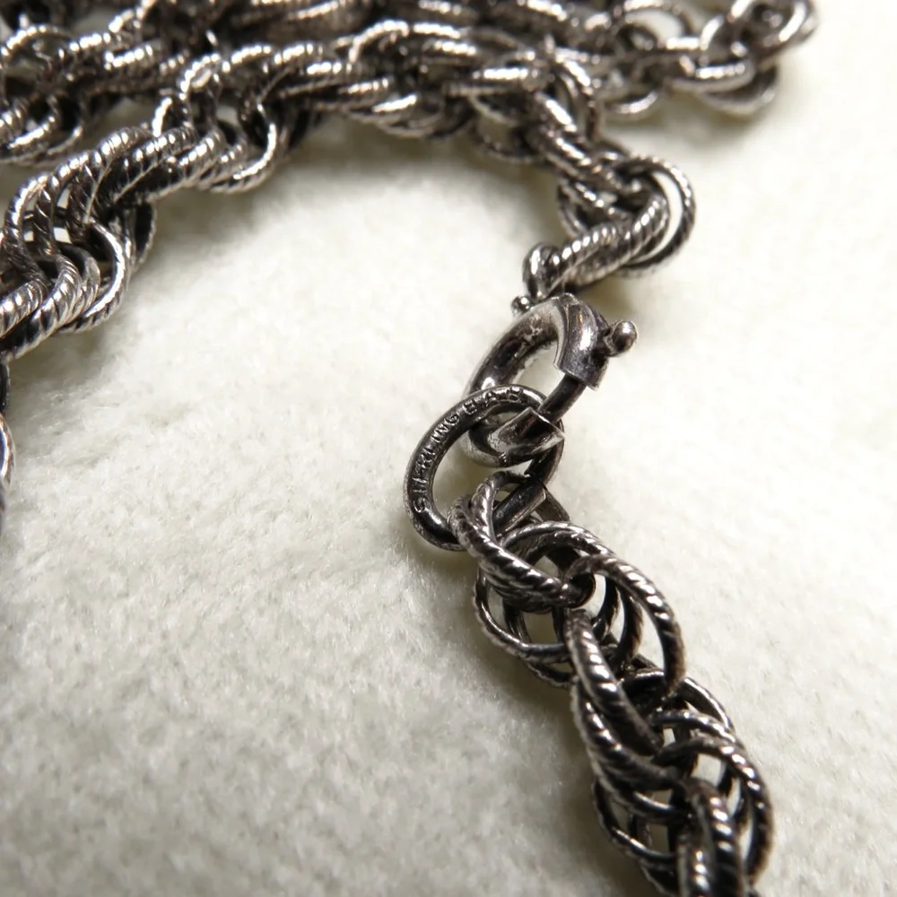 Vintage B.A.B. Sterling Silver 5.1mm Rope Chain Necklace 31” 37.09g