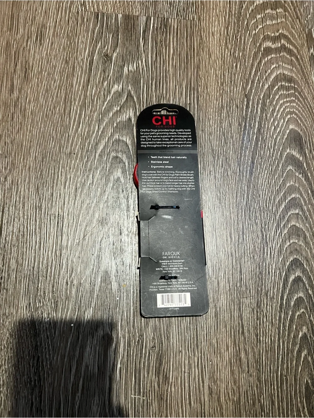 CHI Red Thinning Shears for Dogs - Ergonomic Grooming Scissors